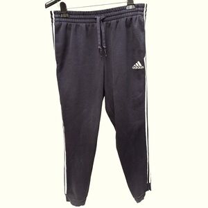 Adidas Black Sweatpants  with White Stripes Large